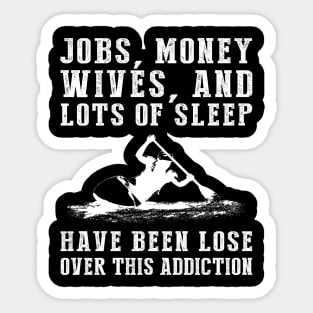 Paddlemania: The Hilarious Kayaking Addiction Tee for Adventure Junkies! Sticker